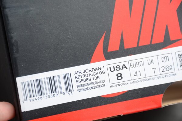Air Jordan 1 Retro High OG 'Dark Mocha' 555088-105 - Image 5