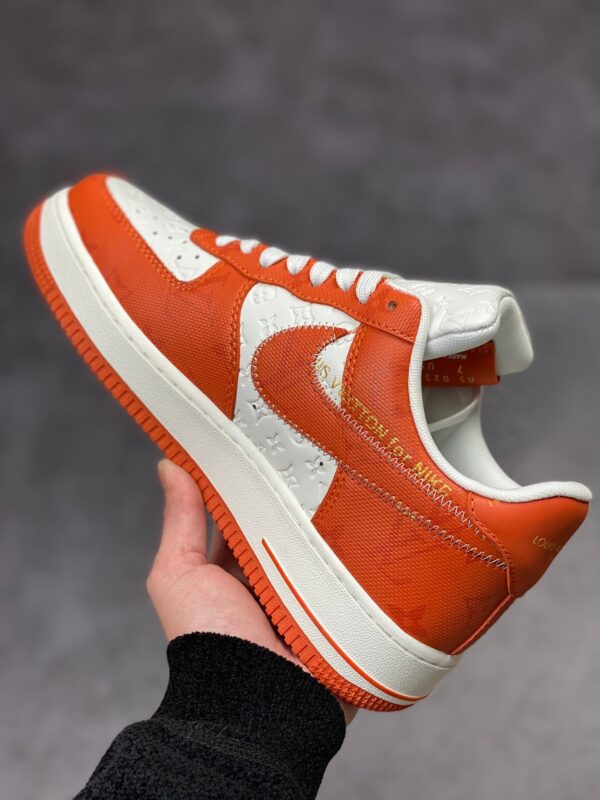 Nike Air Force 1 Low x LOUIS VUITTON Orange White - Image 4