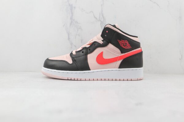 Air Jordan 1 Mid GS 'Black Pink Crimson' 554725-604 - Image 3