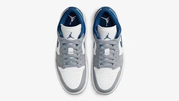 Air Jordan 1 Low White Grey Blue DC0774-042 - Image 2