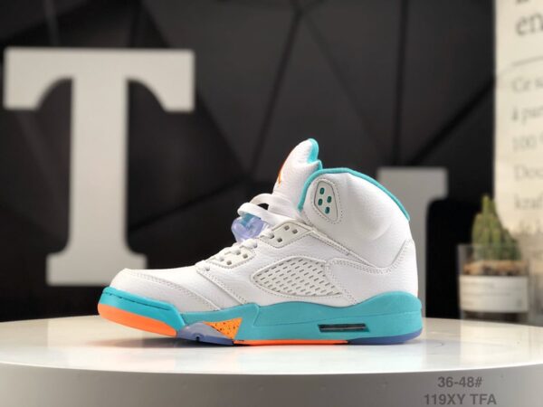 Air Jordan 5 Retro GS 'Light Aqua' 440892-100 - Image 3