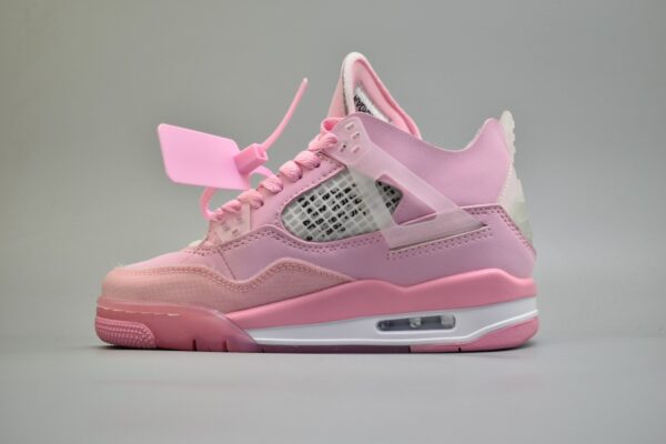 Customized Off-White x Air Jordan 4 Pink - Image 6
