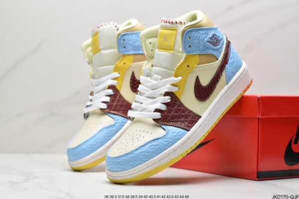 Maison Chateau Rouge x Air Jordan 1 Mid SE 'Fearless' CU2803-200 - Image 9