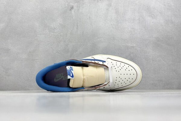 Fragment x Travis Scott x Air Jordan 1 Low White Royal Blue - Image 4