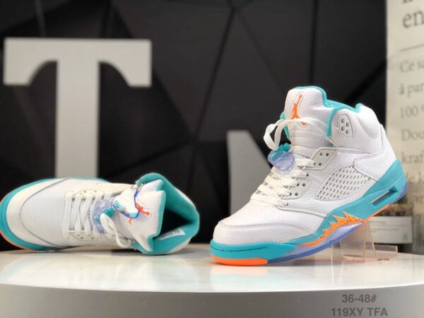 Air Jordan 5 Retro GS 'Light Aqua' 440892-100 - Image 7