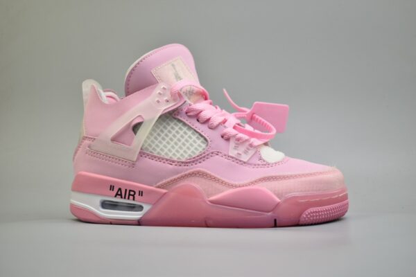 Customized Off-White x Air Jordan 4 Pink - Image 4