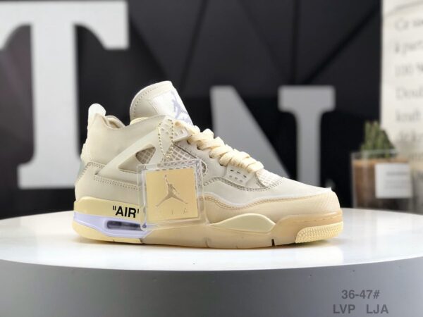 Off-White x Wmns Air Jordan 4 SP 'Sail' CV9388-100 - Image 9