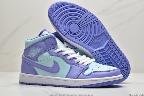 Air Jordan 1 Mid GS 'Purple Pulse' 554725-500 - Image 6