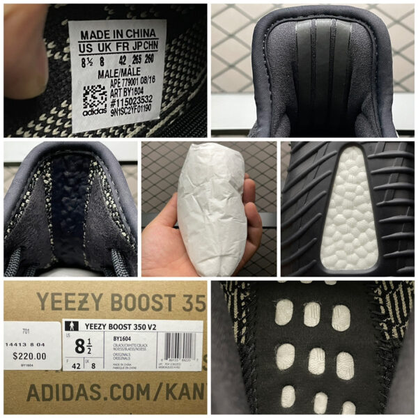 Yeezy Boost 350 V2 Core Black White BY1604 - Image 8