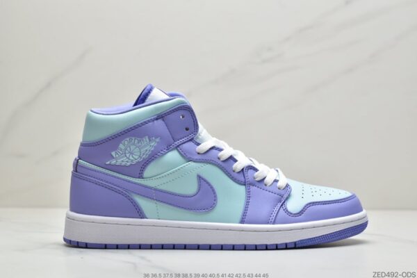 Air Jordan 1 Mid GS 'Purple Pulse' 554725-500 - Image 2