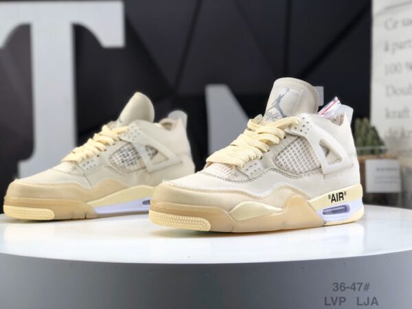 Off-White x Wmns Air Jordan 4 SP 'Sail' CV9388-100 - Image 6