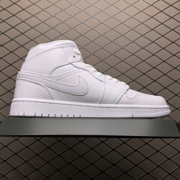 Jordan 1 Mid White 554724-129 - Image 4