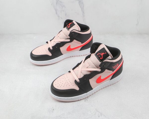 Air Jordan 1 Mid GS 'Black Pink Crimson' 554725-604 - Image 6