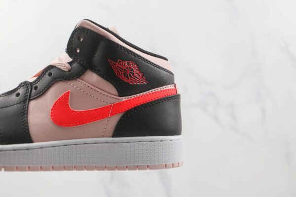 Air Jordan 1 Mid GS 'Black Pink Crimson' 554725-604 - Image 7