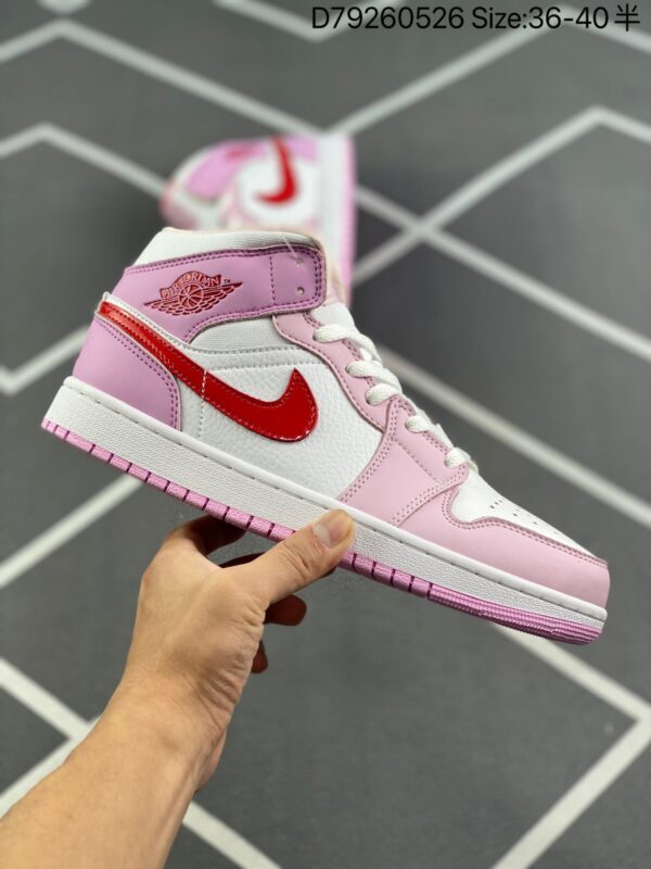 Wmns Air Jordan 1 Mid 'Valentine's Day' DR0174-500 - Image 5