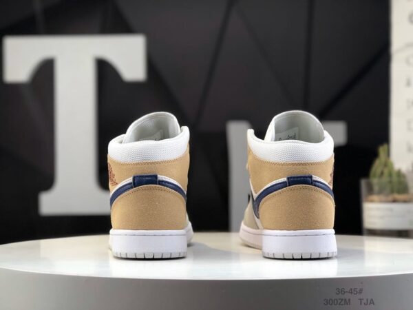 Air Jordan 1 Mid 'White Khaki Blue Void' DO6726-100 - Image 7