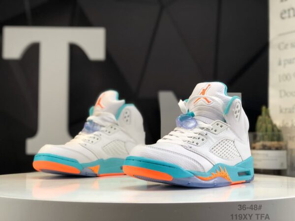 Air Jordan 5 Retro GS 'Light Aqua' 440892-100 - Image 5