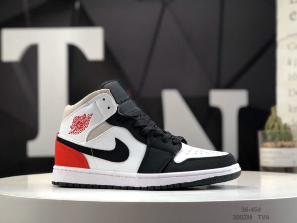 Air Jordan 1 Mid SE 'Red Black Toe' 852542-100 - Image 2