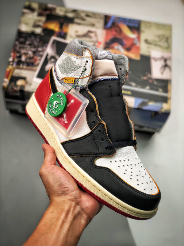 Union LA x Air Jordan 1 Retro High NRG 'Black Toe' BV1300-106 - Image 2