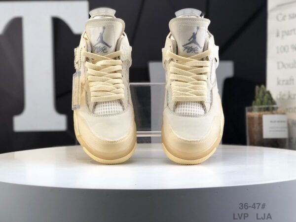 Off-White x Wmns Air Jordan 4 SP 'Sail' CV9388-100 - Image 3