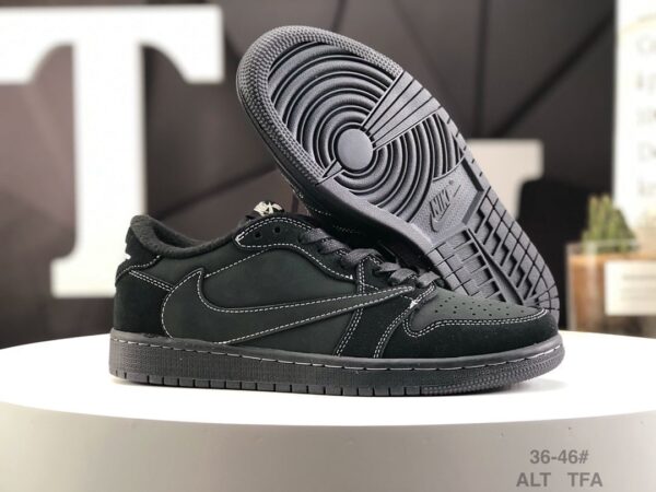 Travis Scott x Air Jordan 1 Low OG SP 'Black Phantom' DM7866-001 - Image 3