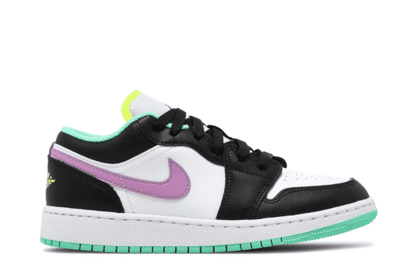 Air Jordan 1 Low GS 'White Violet Shock' 553560-151 - Image 7